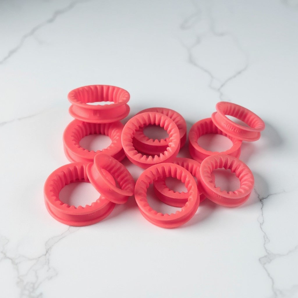 Hair Stylist Ring Inserts | Coral Pink, Set of 8