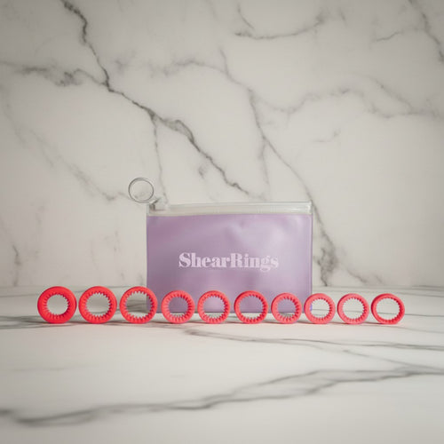Pet Grooming Ring Inserts | Coral Pink, Set of 10