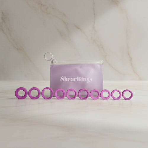 Pet Grooming Ring Inserts | Purple, Set of 10