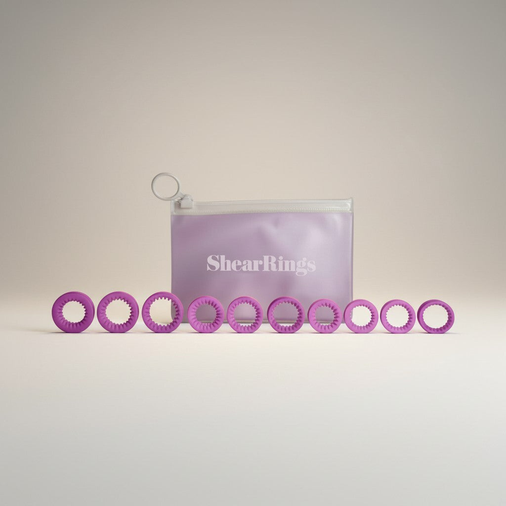 Pet Grooming Ring Inserts | Purple, Set of 10