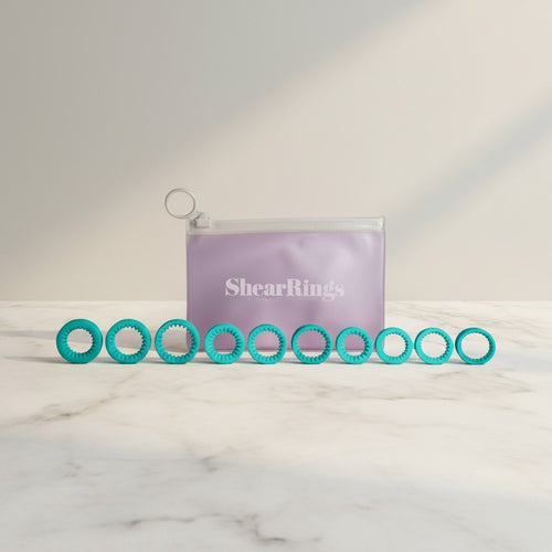 Pet Grooming Ring Inserts | Teal, Set of 10