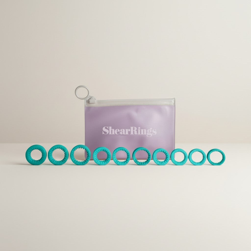 Pet Grooming Ring Inserts | Teal, Set of 10