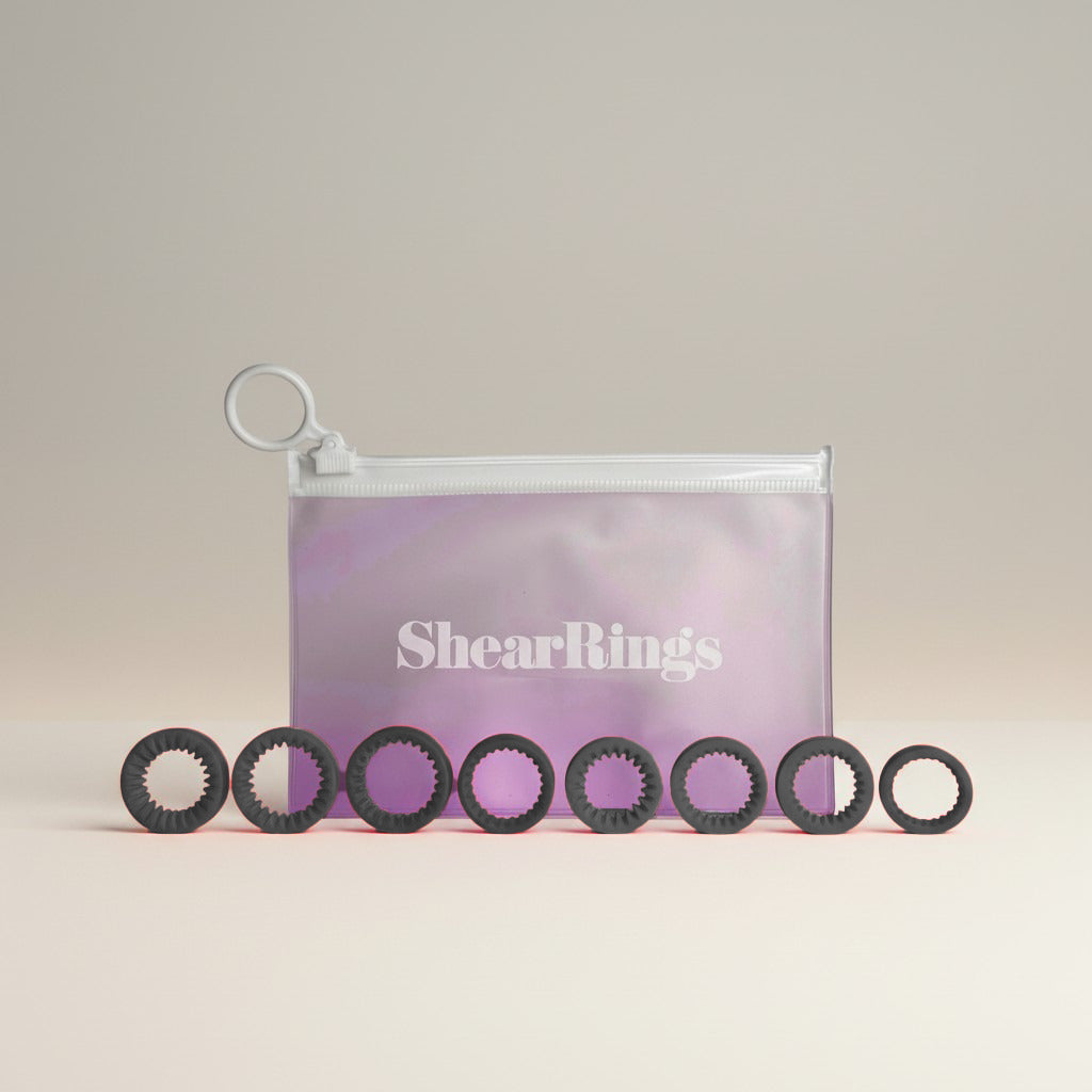 Hair Stylist Ring Inserts | Black, Set of 8