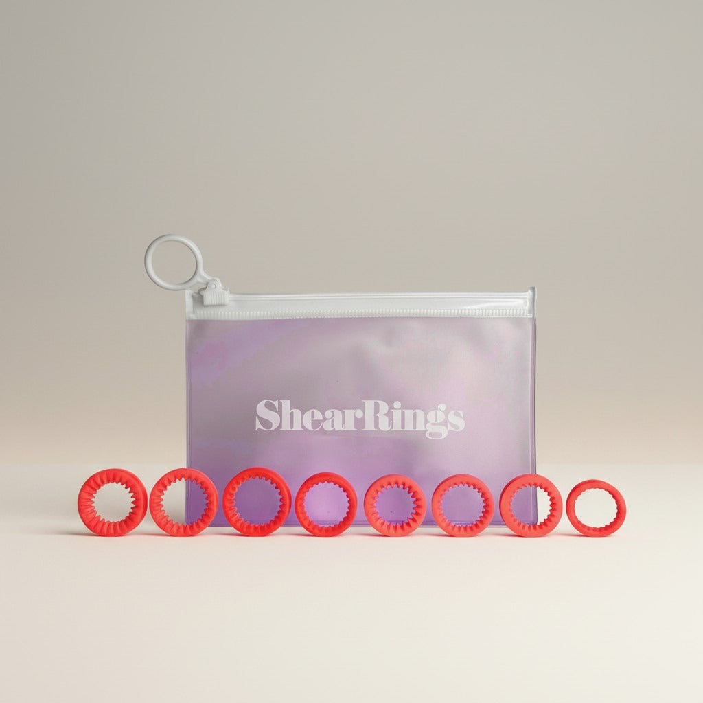 Hair Stylist Ring Inserts | Coral Pink, Set of 8