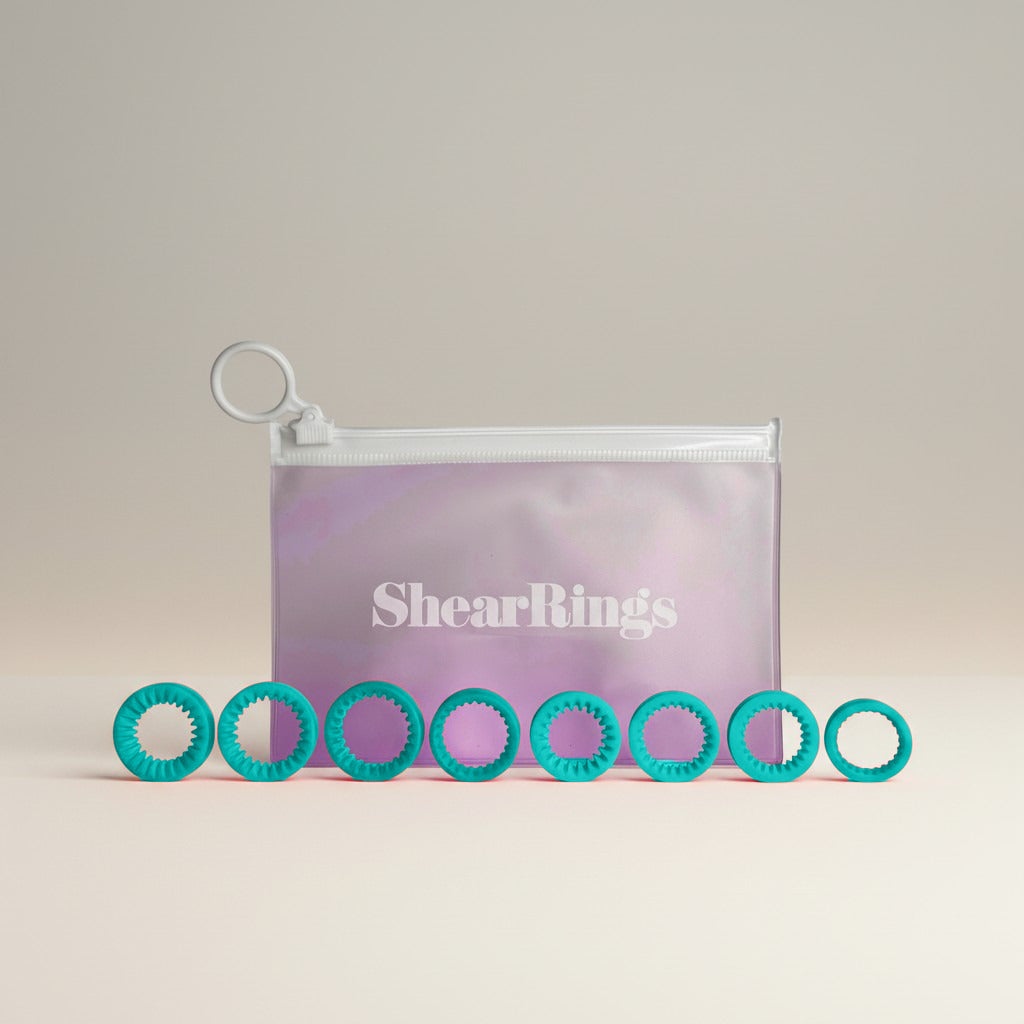 Hair Stylist Ring Inserts | Teal, Set of 8