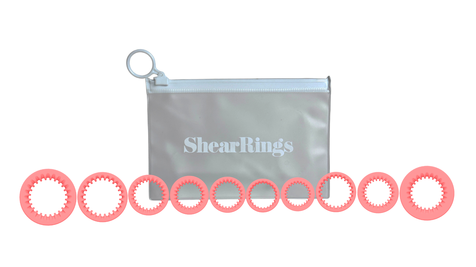 Pet Grooming Ring Inserts | Coral Pink, Set of 10