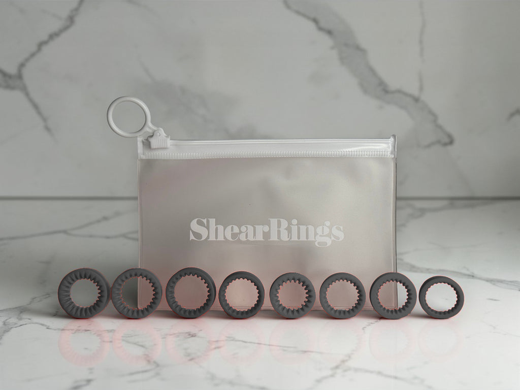Hair Stylist Ring Inserts | Black, Set of 8