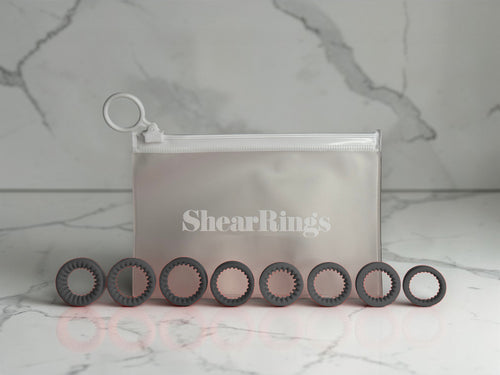 Hair Stylist Ring Inserts | Black, Set of 8