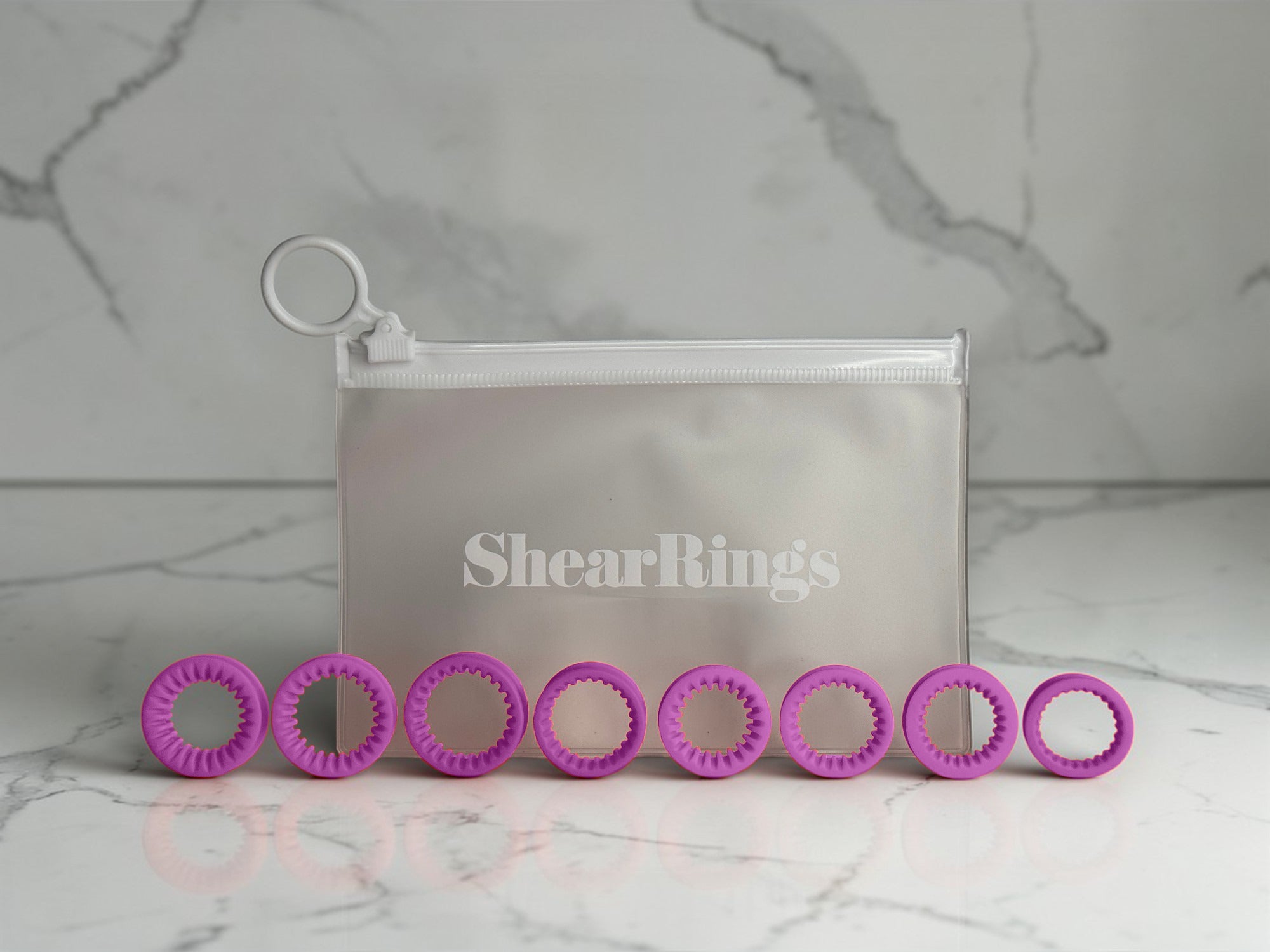 Hair Stylist Ring Inserts | Purple, Set of 8