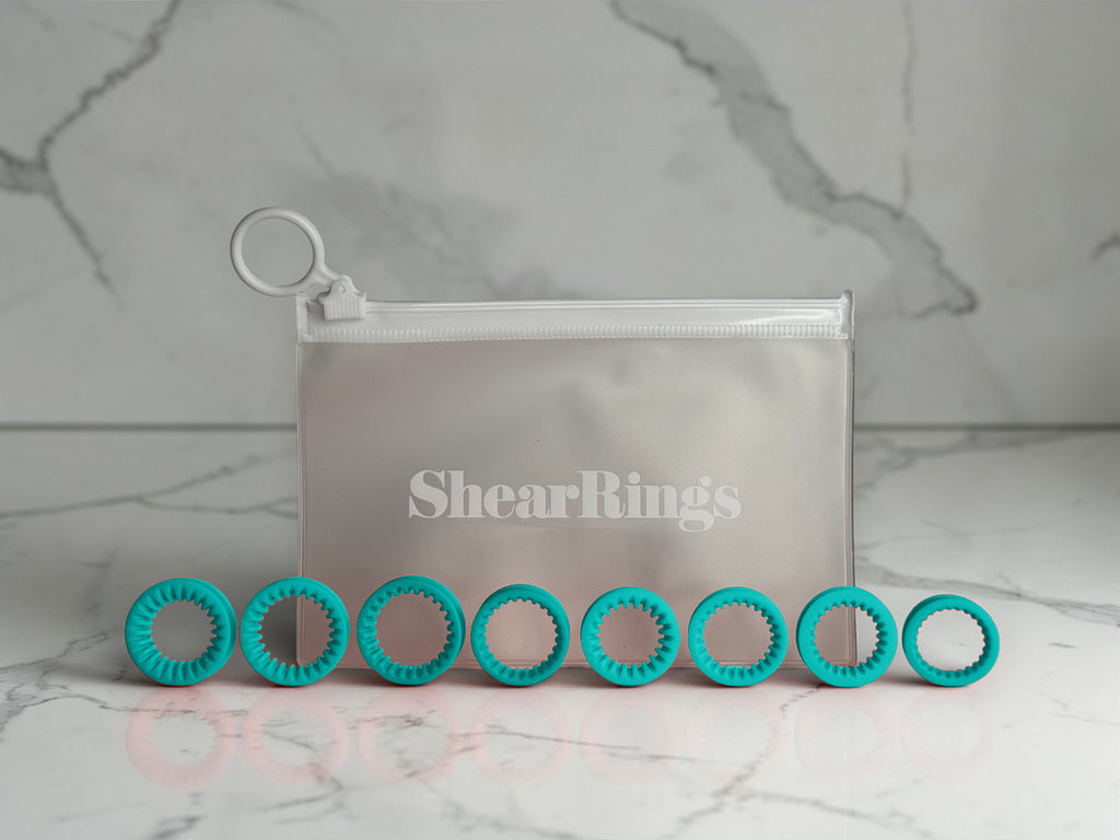 Hair Stylist Ring Inserts | Teal, Set of 8