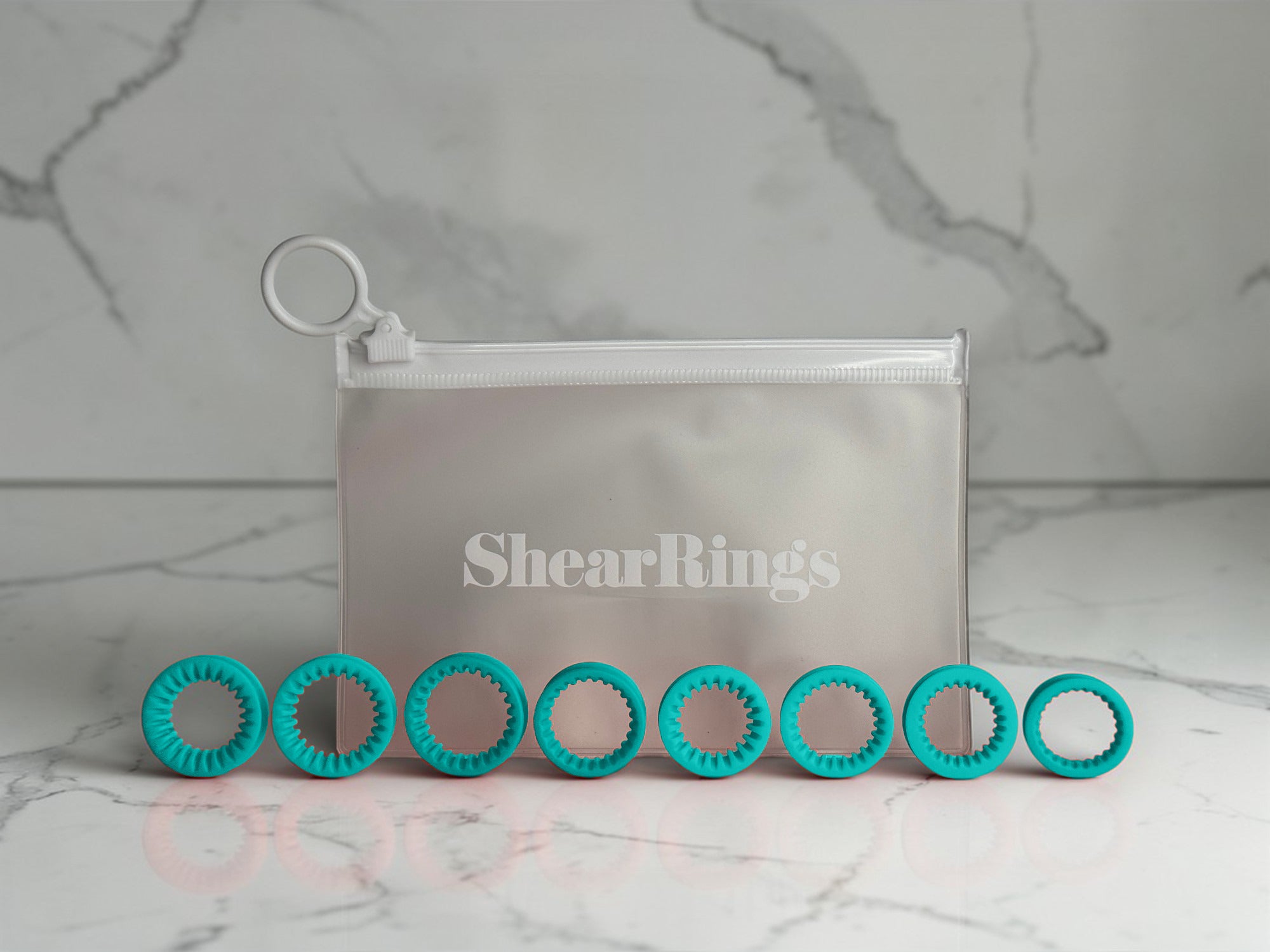 Hair Stylist Ring Inserts | Teal, Set of 8